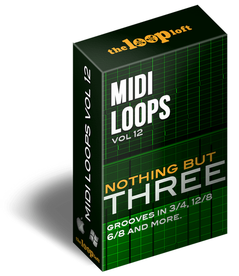 The Loop Loft Loop Pack Nothing But Three - MIDI Drum Loops
